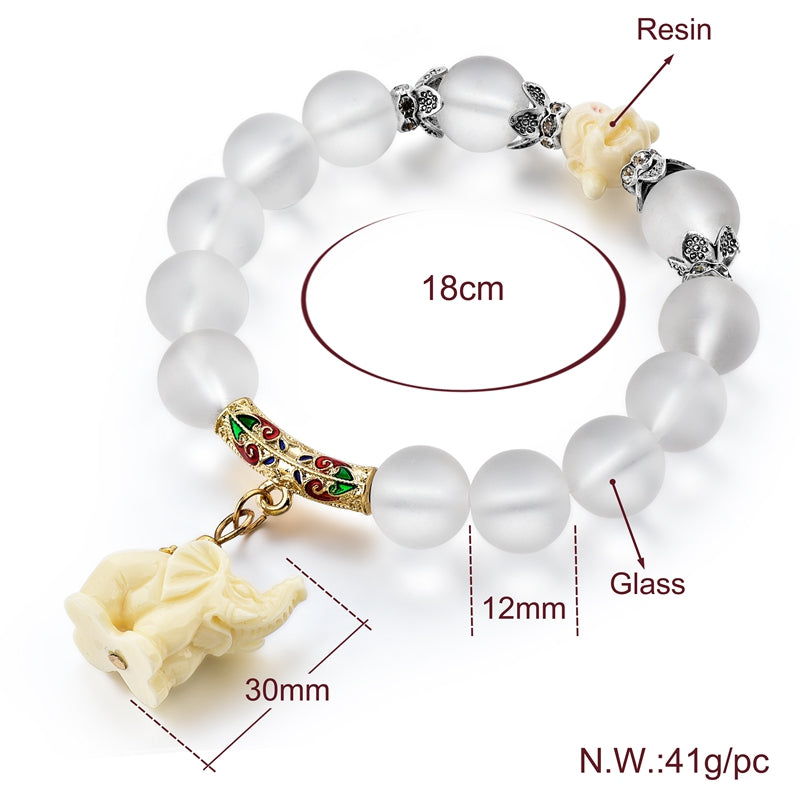 Natural opal beads bracelets crystal fashion women bracelet vintage stainless steel braceletes for women