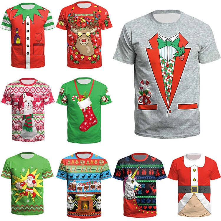 Christmas T Shirt Women Tshirt Plus Size T-shirt Female Short Sleeve Funny T Shirts Unisex Tops Summer Top Tees - Trend Catalog - 