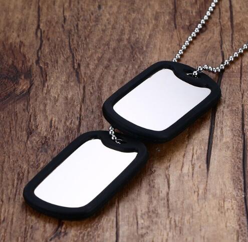 VNOX Double Dog Tag Necklace Pendant Men Jewelry - Trend Catalog - 