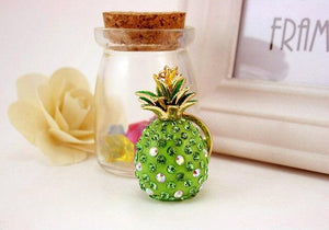 Tropical Fruit Pineapple Crystal Keychains, accessories, key ring carm,Purse Bag Pendant For Car Keyrings High-grade Gift key chains holder - Trend Catalog