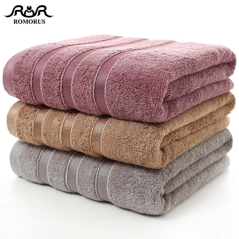 ROMORUS 100% Bamboo Fiber Towels Purple Gray Brown Bath Face Towel Set Cool Bamboo Absorbent Healthy Bathroom Towels for Adults - Trend Catalog