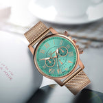 Ladies Watches Luxury Chic Quartz Sport Military Stainless Steel Dial Leather Band Wrist Watch montre femme marque de luxe 2019