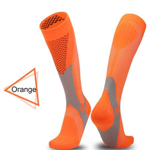 Men & Women New Compression Long Running Socks Men High Elastic Sports Stocking Running Cycling High Compression Leg Support - Trend Catalog