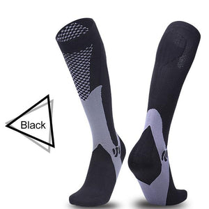 Men & Women New Compression Long Running Socks Men High Elastic Sports Stocking Running Cycling High Compression Leg Support - Trend Catalog