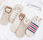 Women Cotton Socks Pink Cute Cat Ankle Socks Short Socks Casual Animal Ear Red Heart Gril Socks 5pairs 35-40 - Trend Catalog