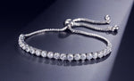 Fashion Round Cubic Zirconia Tennis Adjustable Bracelet Bangle For Women White Gold Color Crystal Bracelets Wedding Jewelry Gift - Trend Catalog
