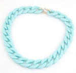 Statement Chunky Long Chain Necklaces For Women Boho Colorful Plastic Chain Choker Necklaces Pendants Fashion Women Jewelry