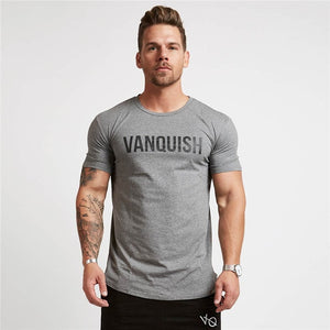 Sport T Shirt Men Cotton O-Neck Gym Training T shirt men Elastic tight Running T shirt Sport Bodybuilding Fitness shirt