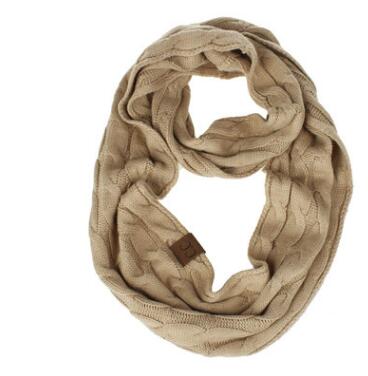 Winter Knitted Cable Ring Scarf Female Autumn Infinity Scarves - Trend Catalog