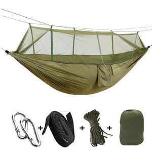 Ultralight Outdoor Camping Hunting Mosquito Net Parachute Hammock 2 Person Flyknit Hamaca Garden Hamak Hanging Bed Leisure Hamac - Trend Catalog - 