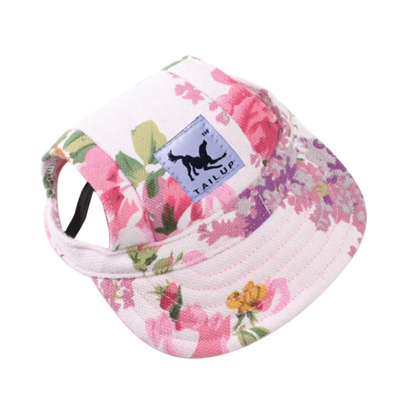 Pet Dog Cap Small Pet Summer Canvas Cap Dog Baseball Visor Hat Puppy Outdoor Sunbonnet Cap