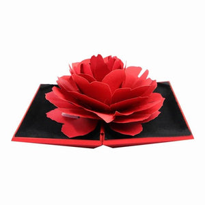 3D Pop Up Red Rose Flower Ring Box Wedding Engagement Box Jewelry Storage Holder Case - Trend Catalog - 