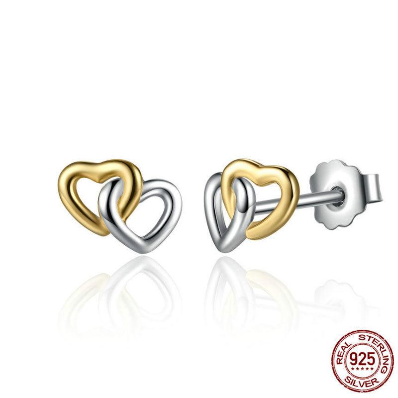 925 Sterling Silver Bridal Jewelry Earing Heart to Heart Jewelry Earing Silver Jewelry Earings