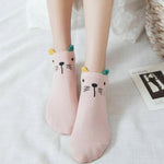 Women Cotton Socks Pink Cute Cat Ankle Socks Short Socks Casual Animal Ear Red Heart Gril Socks 5pairs 35-40 - Trend Catalog