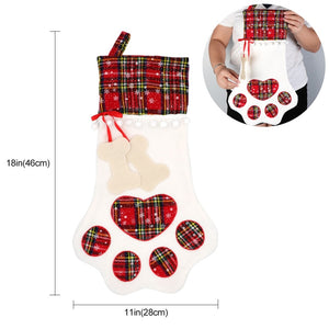 OurWarm Plaid Christmas Stocking New Year Gift Bag for Pet Dog Cat Christmas Goods Xmas Tree Hanging Ornaments navidad 2018 - Trend Catalog - 