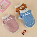 Cute Dog Jacket Winter Warm Puppy Dog Clothes Thickening Fleece Pet Outfits Coat For Small Dogs Chihuahua Bichon Pets Clothing