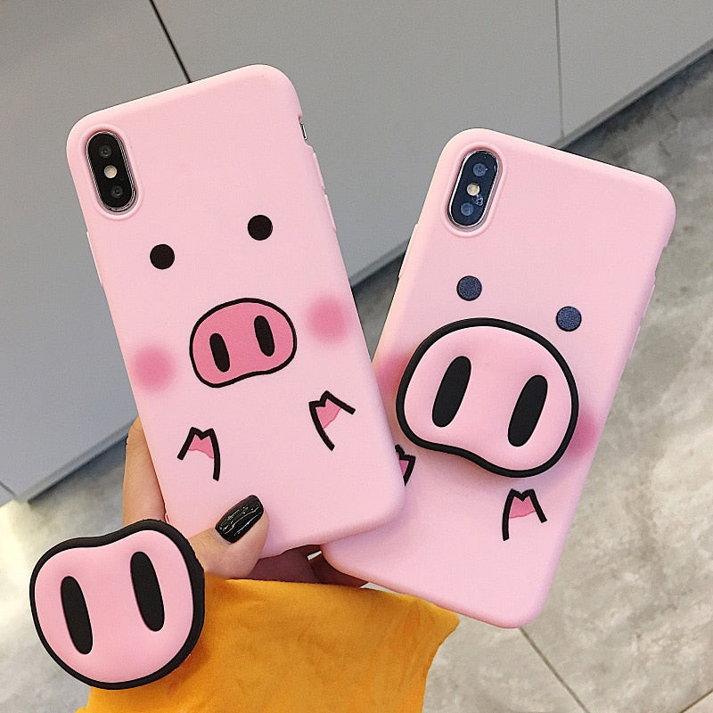 Funny Cartoon Pig Phone Case For iphone X XS Max XR Case For iphone 7 6s 8 8 plus Cover Cute Nose Soft Back Cases Animal Capa - Trend Catalog - 
