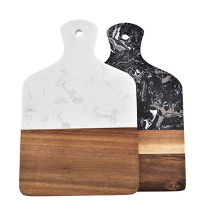 Marble and Acacia Wood Kitchen Chopping Board Non Slip Cutting Blocks Fruit Cheese Tools Knife Accessories Steak Pizza Tray - Trend Catalog - 