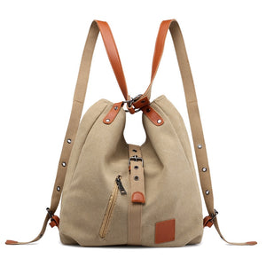 Canvas Women Shoulder Bags High Quality Multifunction Women Back Pack For Students School Travel Bags Large Capacity - Trend Catalog - 