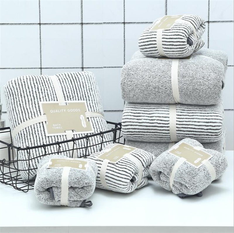 Bamboo Charcoal Coral Velvet Bath Towel For Adult Soft Absorbent Bamboo Carbon Fiber Household Bathroom Towel Sets - Trend Catalog - 