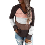 2020 Autumn and Winter Sweaters, Women Long Sleeve Sweater, Hoodie, Tops, V Neck Patchwork Casual Knitted, Elegant Pullover Jumper - Trend Catalog - 2020 Autumn and Winter Sweaters