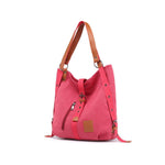 Canvas Women Shoulder Bags High Quality Multifunction Women Back Pack For Students School Travel Bags Large Capacity - Trend Catalog - 