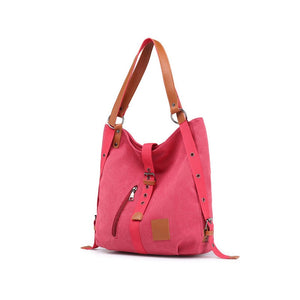 Canvas Women Shoulder Bags High Quality Multifunction Women Back Pack For Students School Travel Bags Large Capacity - Trend Catalog - 