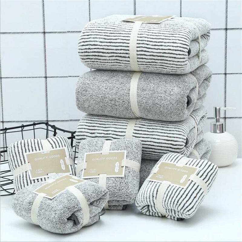 Bamboo Charcoal Coral Velvet Bath Towel For Adult Soft Absorbent Bamboo Carbon Fiber Household Bathroom Towel Sets - Trend Catalog - 