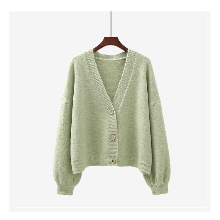 Autumn Winter Women Sweater Cardigans Oversize V neck Knit Cardigans Girls Outwear Korean Chic Tops - Trend Catalog