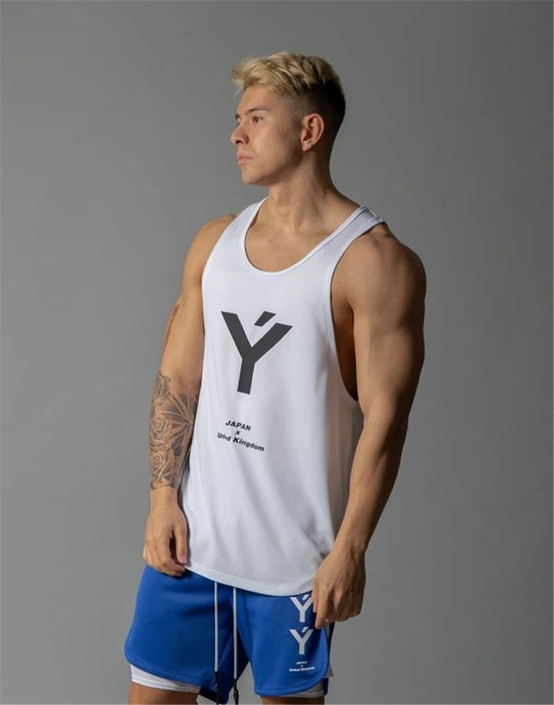 Summer Tank Top Bodybuilding Stringer Gym Sleeveless Undershirt Men Fitness Mesh Vest Sportswear Workout Tank Top - Trend Catalog - 