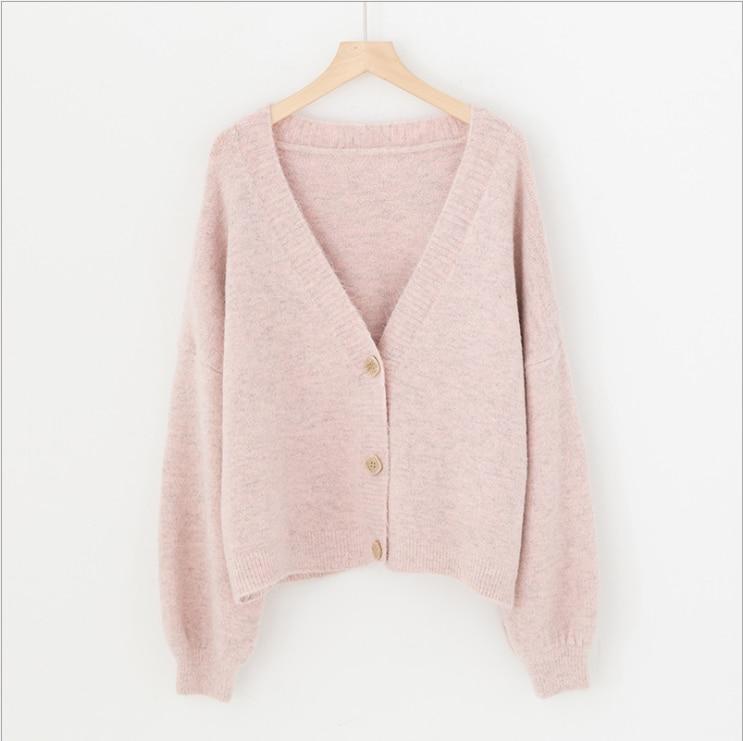 Autumn Winter Women Sweater Cardigans Oversize V neck Knit Cardigans Girls Outwear Korean Chic Tops - Trend Catalog