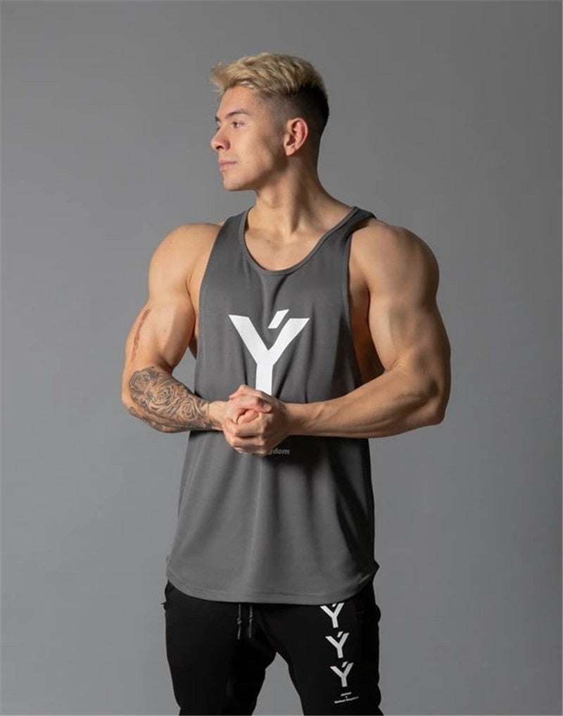 Summer Tank Top Bodybuilding Stringer Gym Sleeveless Undershirt Men Fitness Mesh Vest Sportswear Workout Tank Top - Trend Catalog - 