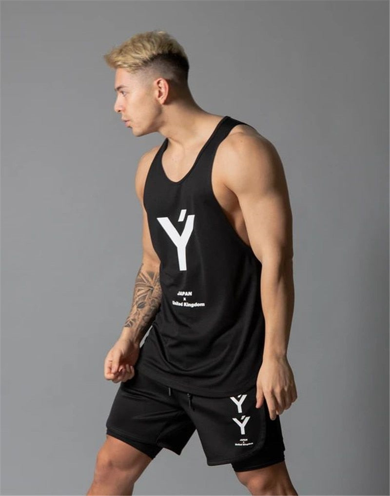 Summer Tank Top Bodybuilding Stringer Gym Sleeveless Undershirt Men Fitness Mesh Vest Sportswear Workout Tank Top - Trend Catalog - 