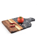 Marble and Acacia Wood Kitchen Chopping Board Non Slip Cutting Blocks Fruit Cheese Tools Knife Accessories Steak Pizza Tray - Trend Catalog - 