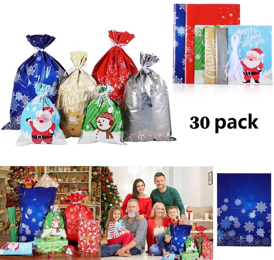 30PCS Drawstring Gift Bags, Christmas, Party, Wedding Favors, Bags, Draw String, Pouch Christmas Gift Bags - Trend Catalog - 30PCS Drawstring Gift Bags
