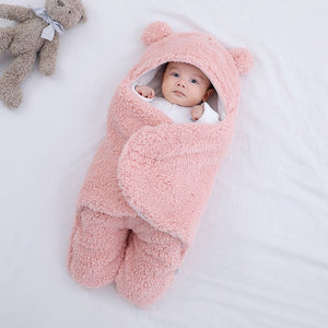 Baby Sleeping Bag Ultra-Soft Fluffy Fleece Newborn Receiving Blanket Infant Boys Girls ClothesSleeping Nursery Wrap Swaddle - Trend Catalog - 