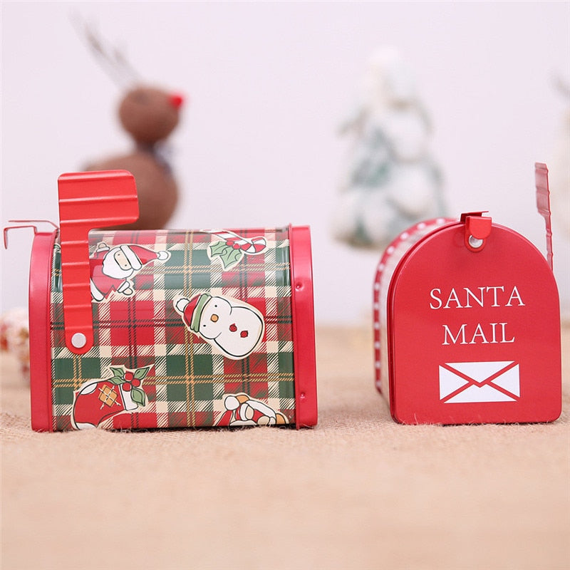 Christmas Decoration Supplies Christmas Candy Box Gift Box Craft Iron Storage Box Organizer Tin Box Mailbox Xmas Ornaments - Trend Catalog - 