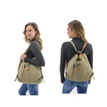Canvas Women Shoulder Bags High Quality Multifunction Women Back Pack For Students School Travel Bags Large Capacity - Trend Catalog - 