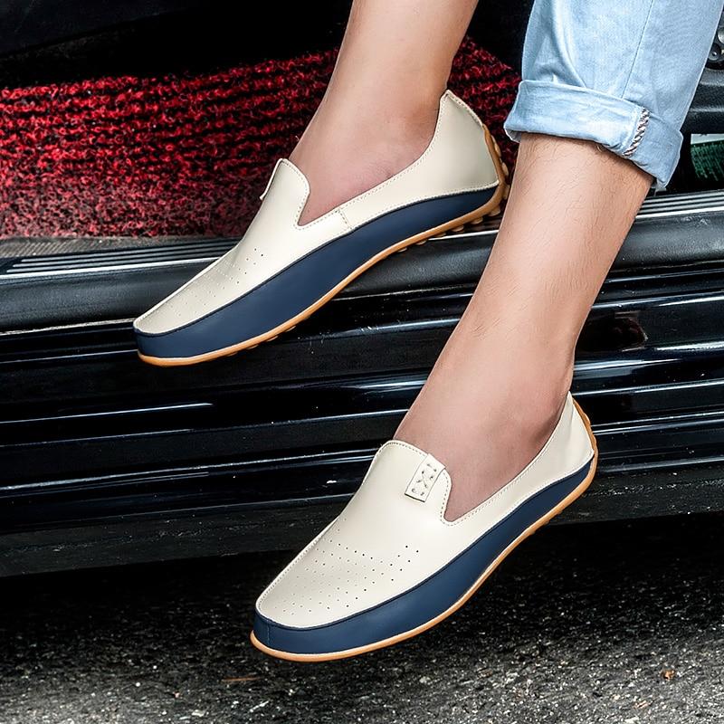 Fashion Leather Shoes For Men New Slip On Loafers Plus Size 47 Casual Driving Shoes WideBusiness Shoes Sneaker Male - Trend Catalog