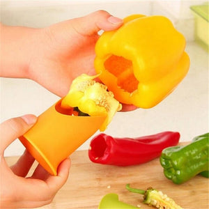 2 in1 Chili, Bell, Jalapeno Pepper Corer, Seed Remover, Green Pepper Chilli Cutter Corer Slicer Fruit Peeler Kitchen - Trend Catalog - 2 in1 Chili, Bell, Jalapeno Pepper Corer