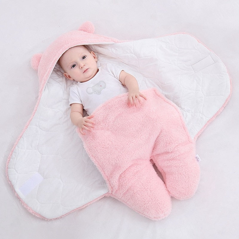 Baby Sleeping Bag Ultra-Soft Fluffy Fleece Newborn Receiving Blanket Infant Boys Girls ClothesSleeping Nursery Wrap Swaddle - Trend Catalog - 