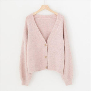Autumn Winter Women Sweater Cardigans Oversize V neck Knit Cardigans Girls Outwear Korean Chic Tops - Trend Catalog