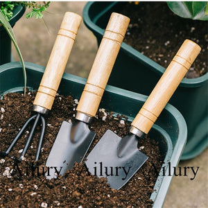 3pcs set small gardening shovel garden tools,succulents flower pot,bonsai essentials,hanging decoration,reen plant potted - Trend Catalog