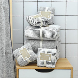 Bamboo Charcoal Coral Velvet Bath Towel For Adult Soft Absorbent Bamboo Carbon Fiber Household Bathroom Towel Sets - Trend Catalog - 