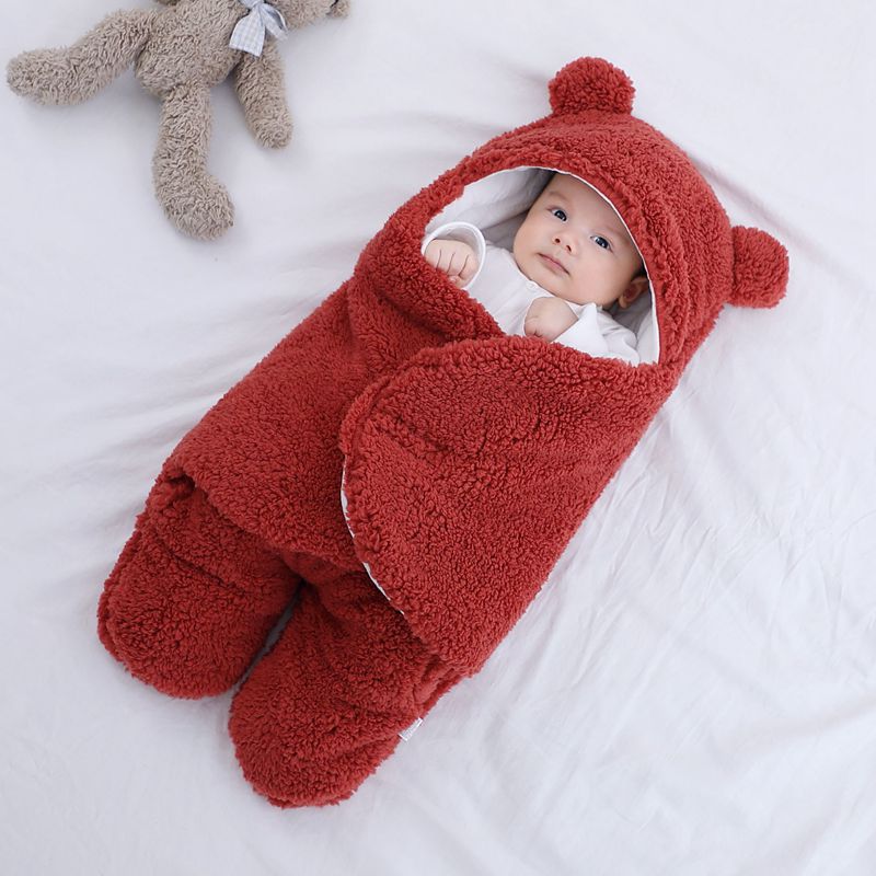 Baby Sleeping Bag Ultra-Soft Fluffy Fleece Newborn Receiving Blanket Infant Boys Girls ClothesSleeping Nursery Wrap Swaddle - Trend Catalog - 