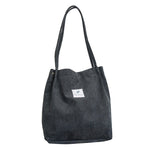 High Capacity Women Corduroy Tote Ladies Casual Shoulder Bag Foldable Reusable Shopping Beach Bag - Trend Catalog