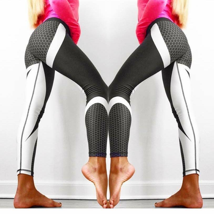 New Arrival Pattern Leggings Women Printed Pants Work Out Sporting Slim White Black Trousers Fitness Leggins - Trend Catalog