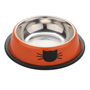 Pet Product Dog Cat Food Bowls Stainless Steel Anti-skid Dogs Cats Water Bowl Pets Drinking Feeding Bowls Tools Pet Supplies