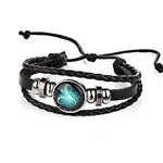 12 Constellations Leather Zodiac Sign with beads Bangle Bracelets For Men Boys Jewelry Travel Accessories Gifts - Trend Catalog