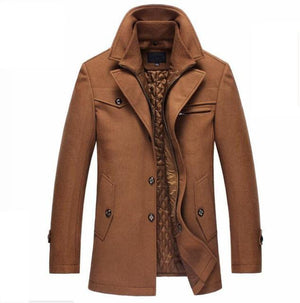 Winter Wool Coat Slim Fit Jackets Men Casual Outerwear - Trend Catalog